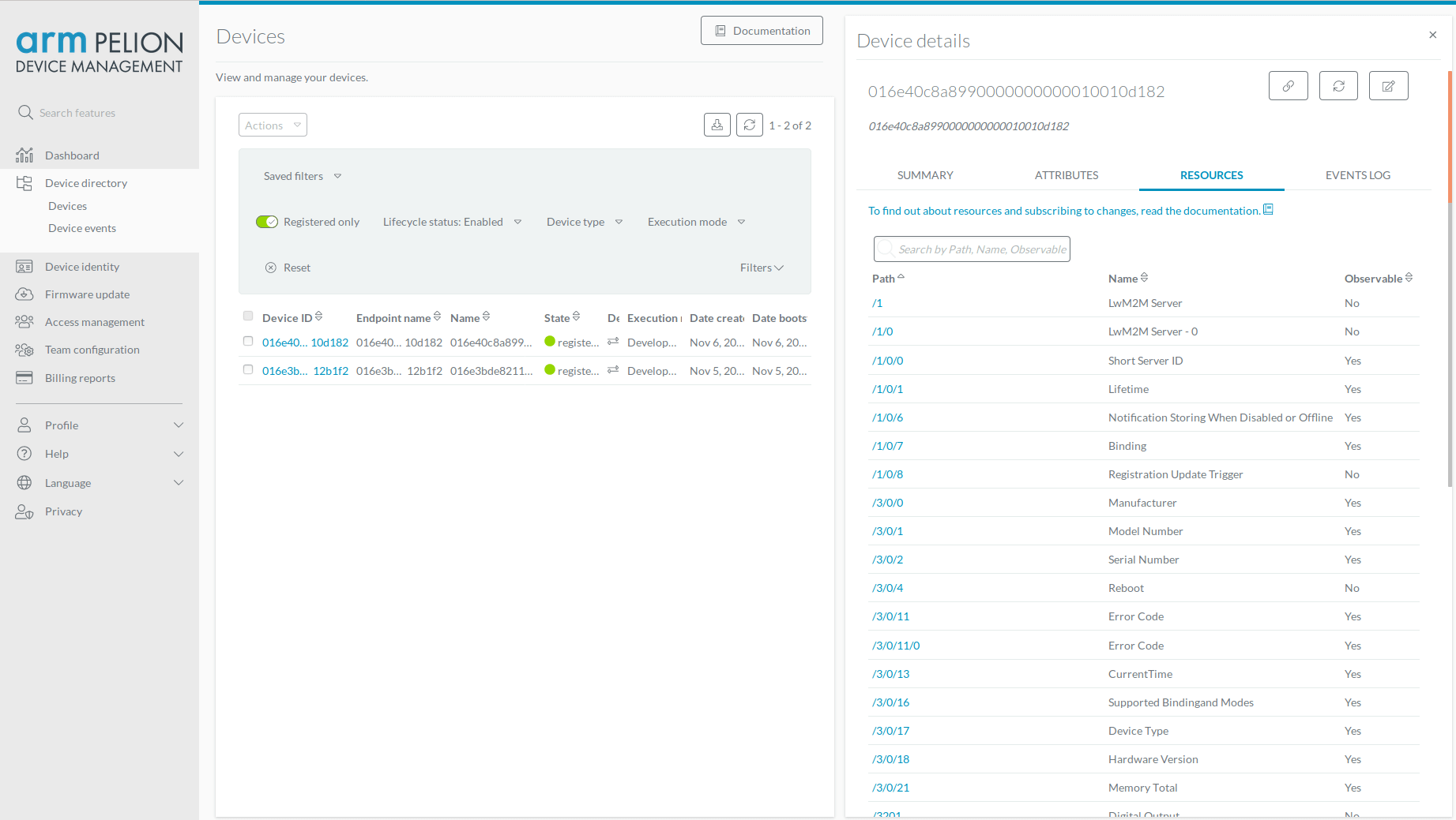 Overview Pelion Portal